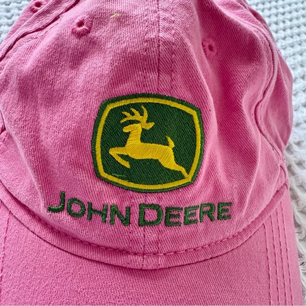 John Deere Youth (Age 5-10) Girl’s Pink Logo Baseball Hat Cap